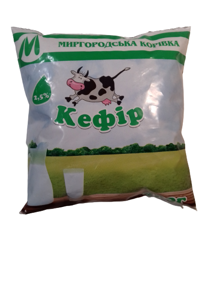 Кефір СЛОВ'ЯНОЧКА 2,5%, 400г, плівка поліетиленова